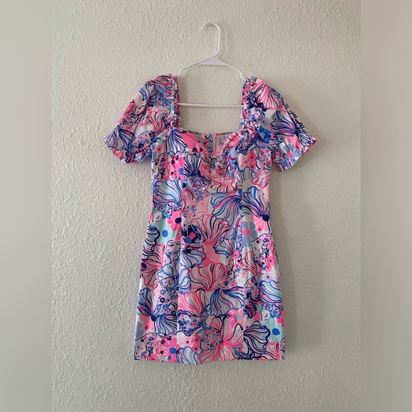 Lilly Pulitzer Keisha Off-The-Shoulder Floral Puff Sleeve Mini Dress - Picture 3 of 11